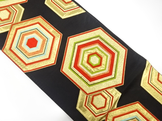 JAPANESE KIMONO / ANTIQUE FUKURO OBI / SILK / WOVEN KIKKO